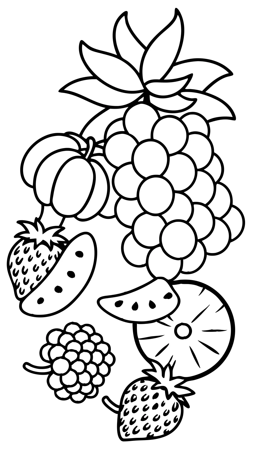 fruit coloring pages printable